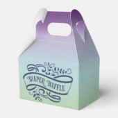 Stilvolles Ombre Baby Duschdusche Windeln Raffle Geschenkschachtel (Vorderseite)