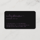 Stilvolles Ombre Violet Beauty Watercolor-Script Visitenkarte (Rückseite)