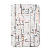 Stilvolles Orange Black Pattern Badematte (Vorderseite Vertikal)