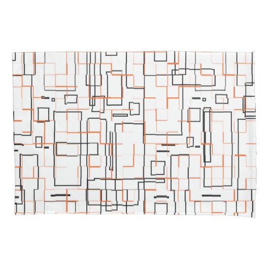 Stilvolles Orange Black Pattern Kissenbezug (Vorderseite)