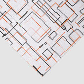 Stilvolles Orange Black Pattern Seidenpapier (Ausschnitt)