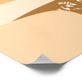 Stilvolles Orange Digital Art Beach Seascape Poste Poster (Ecke)