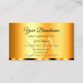 Stilvolles Orange Glamour mit Initials Elegant Visitenkarte (Rückseite)