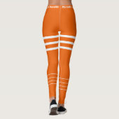 Stilvolles orangefarbenes Training Leggings (Rückseite)