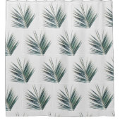 Stilvolles Palme-Grün verlässt Duschvorhang (Vorderseite)