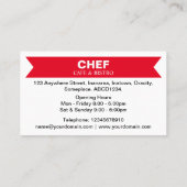 Stilvolles Panel - Rot Visitenkarte (Rückseite)