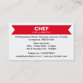 Stilvolles Panel - Rot Visitenkarte (Rückseite)