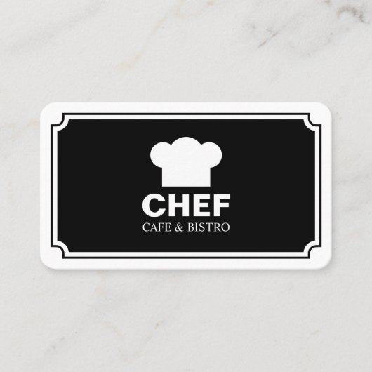 Stilvolles Panel - Schwarz (Eggshell) Visitenkarte (Vorderseite)