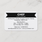 Stilvolles Panel - Schwarz (Eggshell) Visitenkarte (Rückseite)