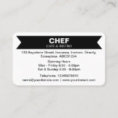 Stilvolles Panel - Schwarz (Eggshell) Visitenkarte (Rückseite)