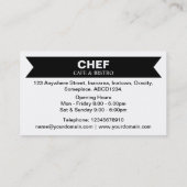 Stilvolles Panel - Schwarz Visitenkarte (Rückseite)