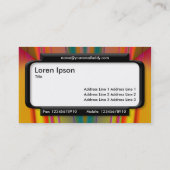 Stilvolles Panel (Script-Schriftart) - Abstrakt V Visitenkarte (Rückseite)