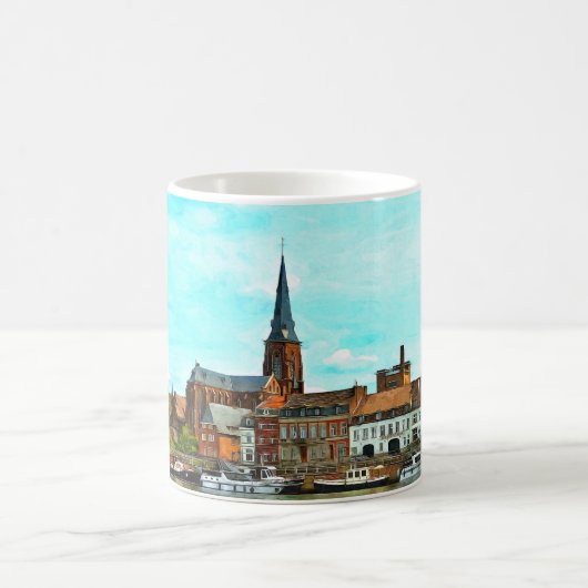 Stilvolles Panorama von Maastricht Kaffeetasse (Mittel)