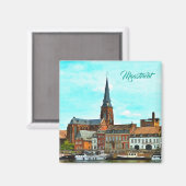 Stilvolles Panorama von Maastricht Magnet (Vorderseite/Rückseite)