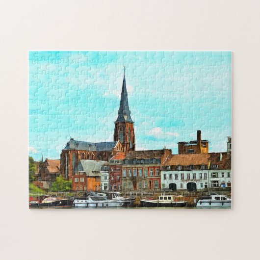 Stilvolles Panorama von Maastricht Puzzle (Horizontal)