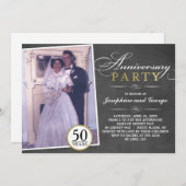 Stilvolles Party Foto Einladung (Vorne/Hinten)