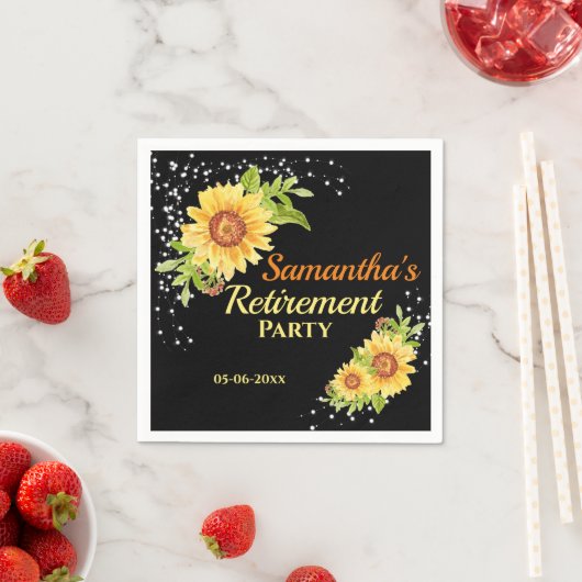 Stilvolles Party für die Ruhestätte Blumenblume Serviette (Beispiel)