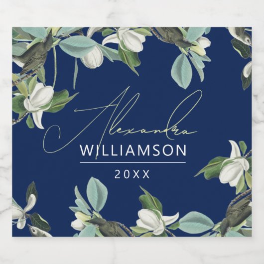 Stilvolles Party in Blau und Grün Schaumweinetikett (Einzelnes Label)