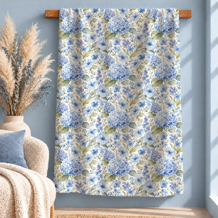 Stilvolles pastellblaues Cottagecore-Decke für die Sherpadecke