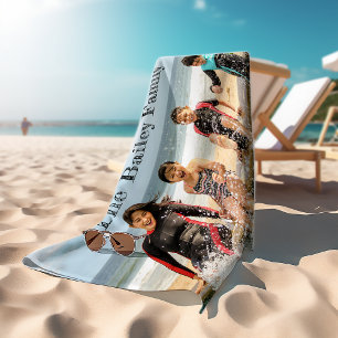 Stilvolles Personalisiertes Foto Strandtuch
