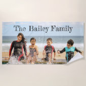 Stilvolles Personalisiertes Foto Strandtuch (Vorderseite)