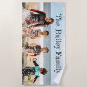 Stilvolles Personalisiertes Foto Strandtuch (Vorderseite)
