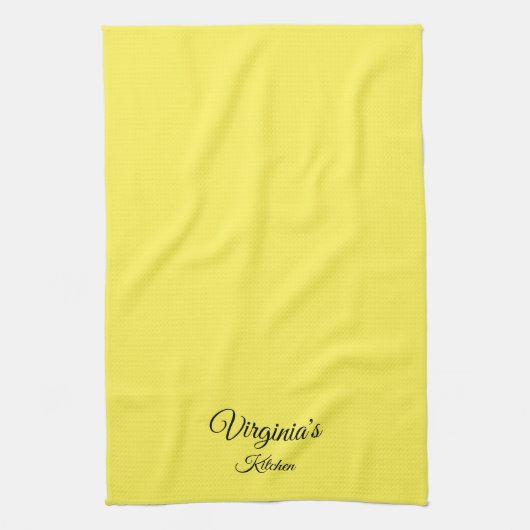 Stilvolles Personalisiertes gelbes Küchentuch (Vertikal)