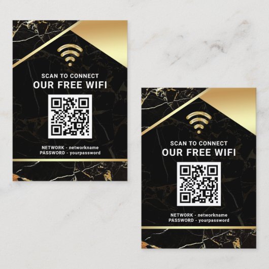 Stilvolles Personalisiertes QR-Code Visitenkarte (Vorne/Hinten)