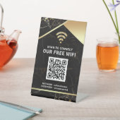Stilvolles Personalisiertes QR-Code Wifi-Netzwerkk Sockelschild (In SItu)