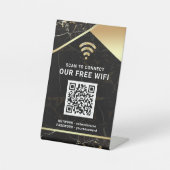 Stilvolles Personalisiertes QR-Code Wifi-Netzwerkk Sockelschild (Vorderseite)