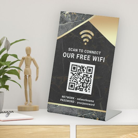 Stilvolles Personalisiertes QR-Code Wifi-Netzwerkk Sockelschild