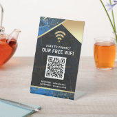 Stilvolles Personalisiertes QR-Code Wifi-Netzwerkk Sockelschild (In SItu)