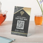 Stilvolles Personalisiertes QR-Code Wifi-Netzwerkk Sockelschild (In SItu)