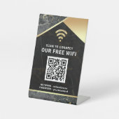 Stilvolles Personalisiertes QR-Code Wifi-Netzwerkk Sockelschild (Vorderseite)