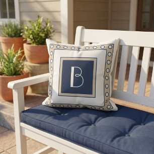 Stilvolles personalisiertes Vintage-Monogramm Kissen