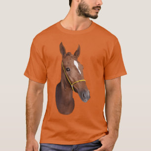 Stilvolles Pferdekopf T-Shirt