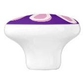 Stilvolles Pink Bloom Doodle Keramikknauf (Seitenansicht)