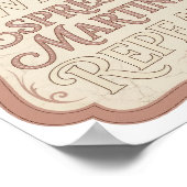 Stilvolles Pink COFFEE WINE ESPRESSO MARTINI REPEA Poster (Ecke)