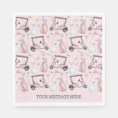 Stilvolles Pink Feminine Golf Design Personalisier Serviette (Vorderseite)