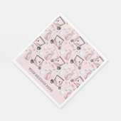 Stilvolles Pink Feminine Golf Design Personalisier Serviette (Ecke)
