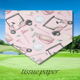 Stilvolles pink Feminine Golf Design Seidenpapier