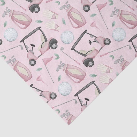 Stilvolles pink Feminine Golf Design Seidenpapier (Ausschnitt)