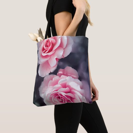 Stilvolles Pink Roses Foto Tasche (Von Nahem)