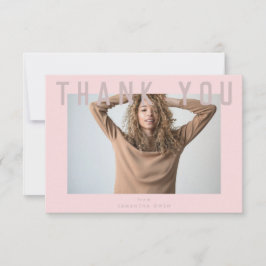stilvolles pink-schicke Foto Dankeskarte