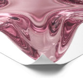 Stilvolles Pink STAR BALL Textdesign Poster (Ecke)
