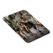 Stilvolles Pinselskript Speichern Sie das Datumsfe Magnet (Rechte Seite)