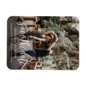 Stilvolles Pinselskript Speichern Sie das Datumsfe Magnet (Horizontal)