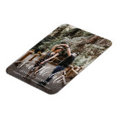 Stilvolles Pinselskript Speichern Sie das Datumsfe Magnet (Linke Seite)