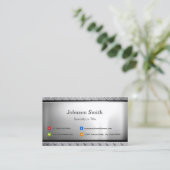 Stilvolles Platinum-Look - Beruflich anpassbar Visitenkarte (Stehend Vorderseite)
