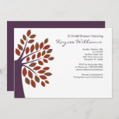 Stilvolles Plum Tree Brautparty Einladung (Vorne/Hinten)